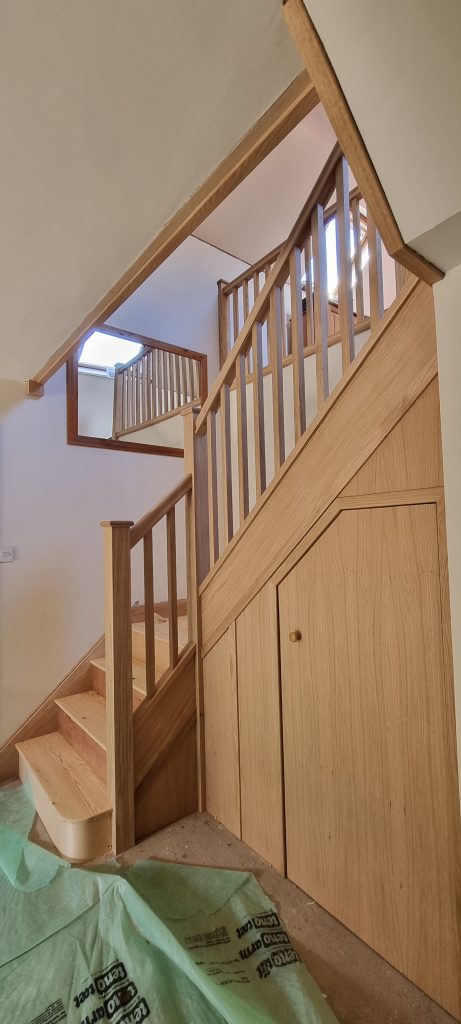 renovated wooden staircase